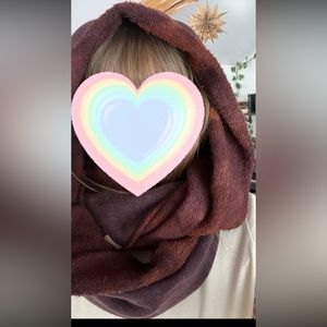 Sinew moon fleece cowl hood infinity scarf